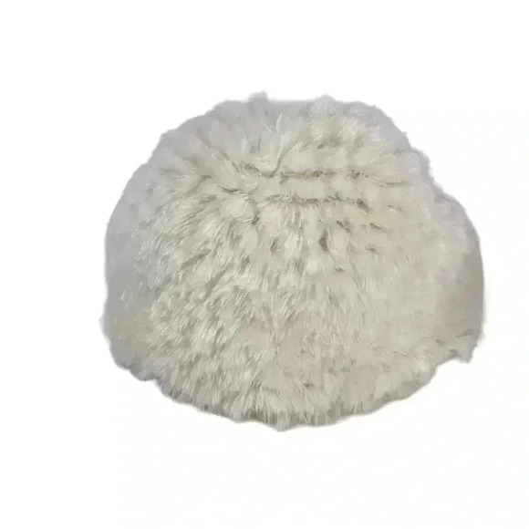 VINTAGE HAT HANSEN FAUX FUR WHITE WINTER MADE IN THE USA ADJUSTABLE CAP - Picture 14 of 16